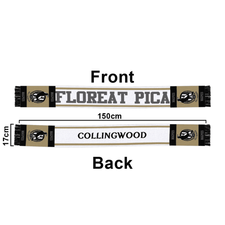 Collingwood Magpies Scarf AFL 2023 Personalized