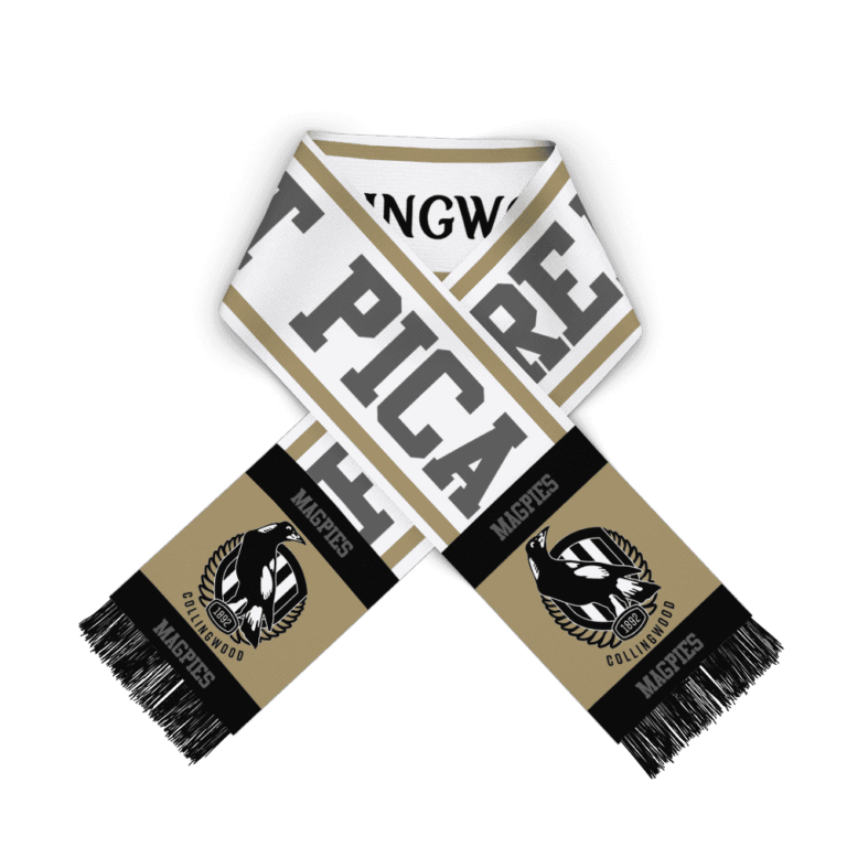 Collingwood Magpies Scarf AFL 2023 Personalized