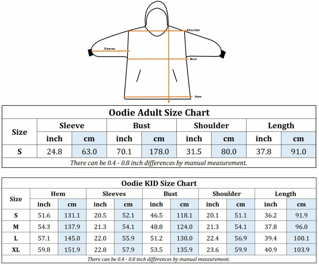 Size Chart Table